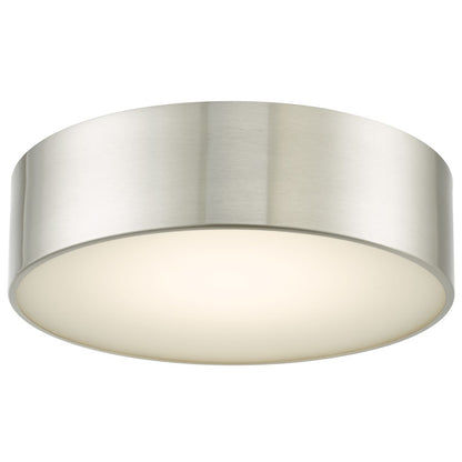 Abra Lighting Bongo 12" Metal Cylinder/Frost Flush, Nickel - 30031FM-BN-BONGO