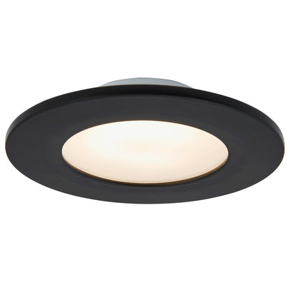Abra Lighting Button 1 Light 4.5" Slim Disc Flushmount, Black