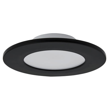 Abra Lighting Button 1 Light 4.5" Slim Disc Flushmount, Black