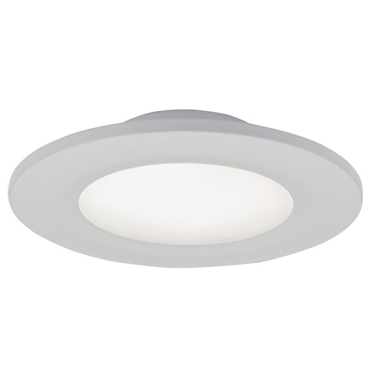 Abra Lighting Button 1Lt 4.5" Slim Disc Flushmount, White - 30039FM-WH-BUTTON