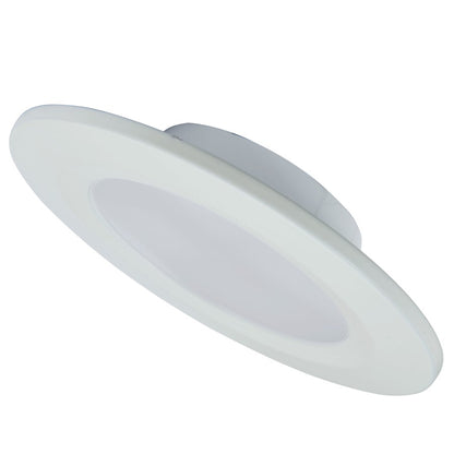 Abra Lighting Button 1 Light 4.5" Slim Disc Flushmount, White