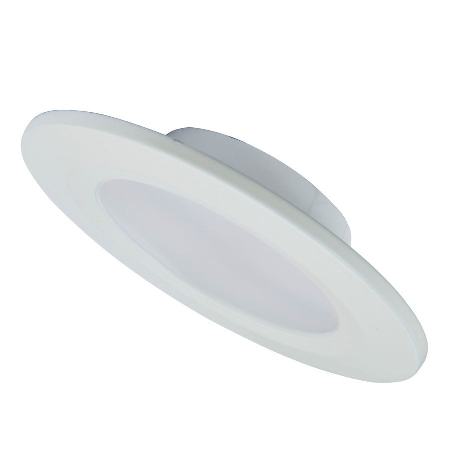 Abra Lighting Button 1 Light 4.5" Slim Disc Flushmount, White