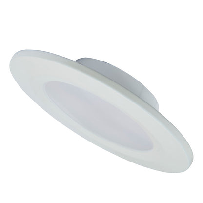 Abra Lighting Button 1 Light 4.5" Slim Disc Flushmount, White