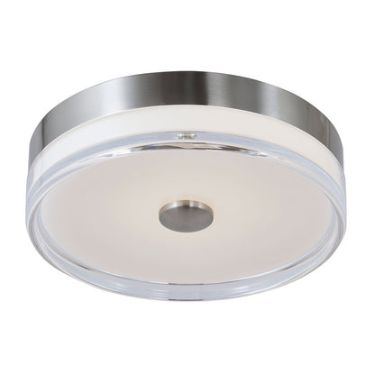 Abra Lighting Iris 1 Light 3CCT 12" Low Profile Flushmount, Nickel
