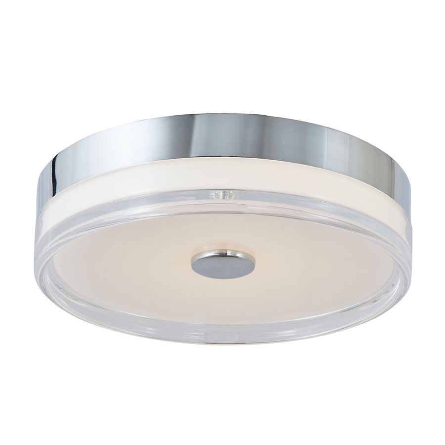 Abra Lighting Iris 1 Light 3CCT 12" Low Profile Flushmount, Chrome