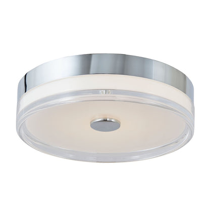 Abra Lighting Iris 1 Light 3CCT 12" Low Profile Flushmount, Chrome