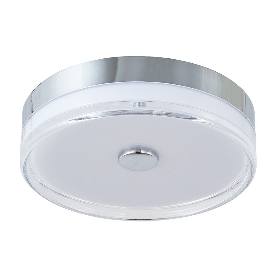 Abra Lighting Iris 1 Light 3CCT 12" Low Profile Flushmount, Chrome