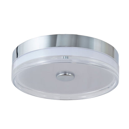 Abra Lighting Iris 1 Light 3CCT 12" Low Profile Flushmount, Chrome