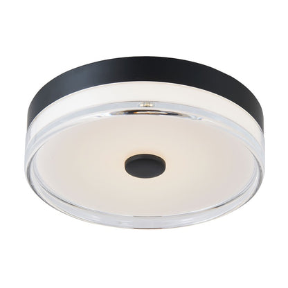 Abra Lighting Iris 1Lt 3CCT 12" Low Profile Flushmount, Black - 30040FM-MB-IRIS