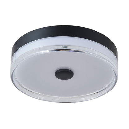 Abra Lighting Iris 1 Light 3CCT 12" Low Profile Flushmount, Black