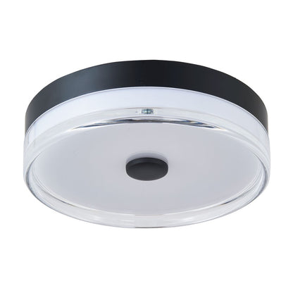 Abra Lighting Iris 1 Light 3CCT 12" Low Profile Flushmount, Black