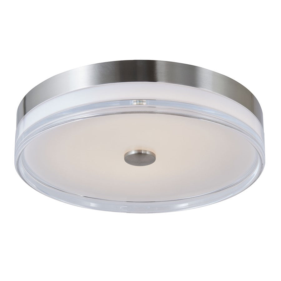 Abra Lighting Iris 1Lt 3CCT 16" Low Profile Flushmount, Nickel - 30041FM-BN-IRIS