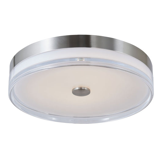 Abra Lighting Iris 1Lt 3CCT 16" Low Profile Flushmount, Nickel - 30041FM-BN-IRIS