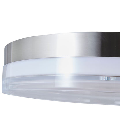 Abra Lighting Iris 1 Light 3CCT 16" Low Profile Flushmount, Nickel