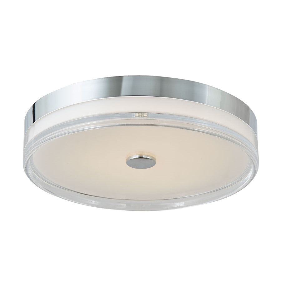 Abra Lighting Iris 1Lt 3CCT 16" Low Profile Flushmount, Chrome - 30041FM-CH-IRIS