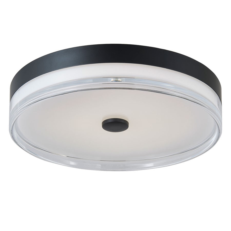 Abra Lighting Iris 1Lt 3CCT 16" Low Profile Flushmount, Black - 30041FM-MB-IRIS