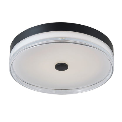 Abra Lighting Iris 1 Light 3CCT 16" Low Profile Flushmount, Black