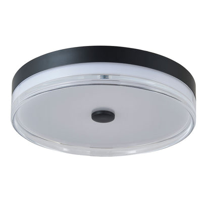 Abra Lighting Iris 1 Light 3CCT 16" Low Profile Flushmount, Black