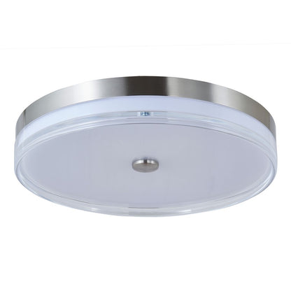 Abra Lighting Iris 1 Light 3CCT 20" Low Profile Flushmount, Nickel