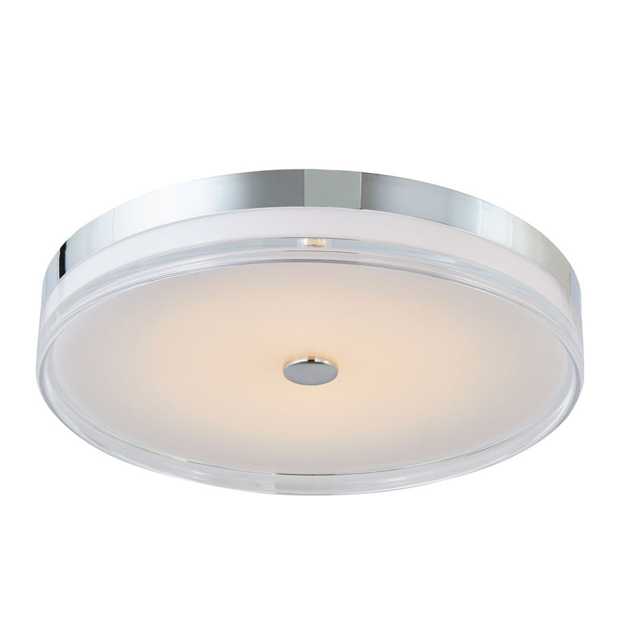 Abra Lighting Iris 1 Light 3CCT 20" Low Profile Flushmount, Chrome