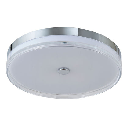 Abra Lighting Iris 1 Light 3CCT 20" Low Profile Flushmount, Chrome