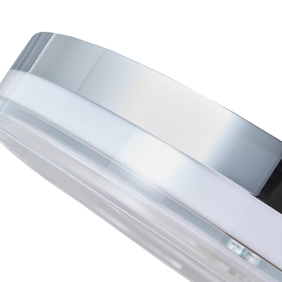 Abra Lighting Iris 1 Light 3CCT 20" Low Profile Flushmount, Chrome