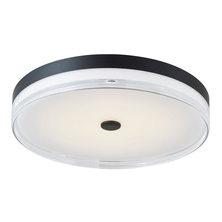 Abra Lighting Iris 1Lt 3CCT 20" Low Profile Flushmount, Black - 30042FM-MB-IRIS