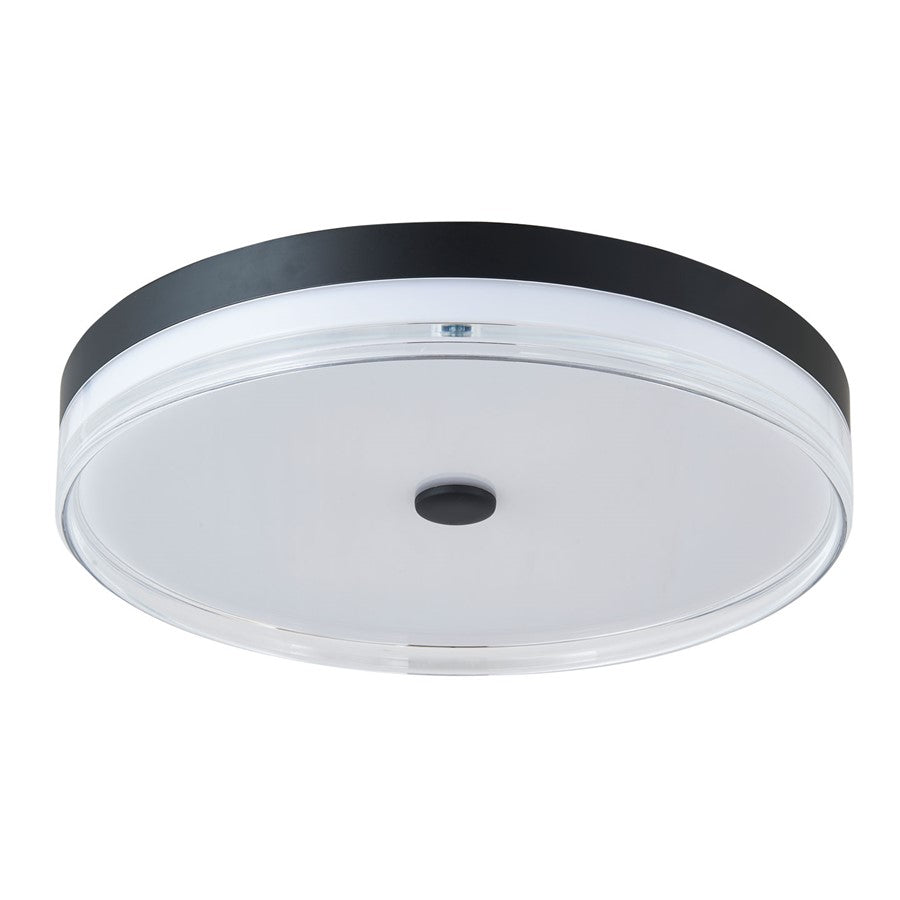 Abra Lighting Iris 1 Light 3CCT 20" Low Profile Flushmount, Black