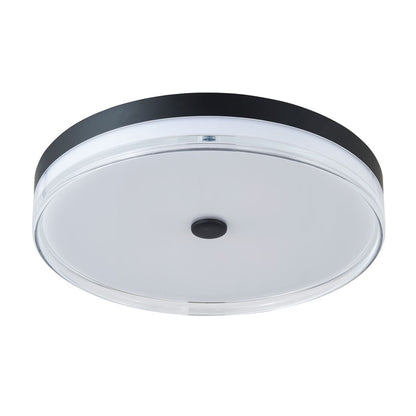 Abra Lighting Iris 1 Light 3CCT 20" Low Profile Flushmount, Black