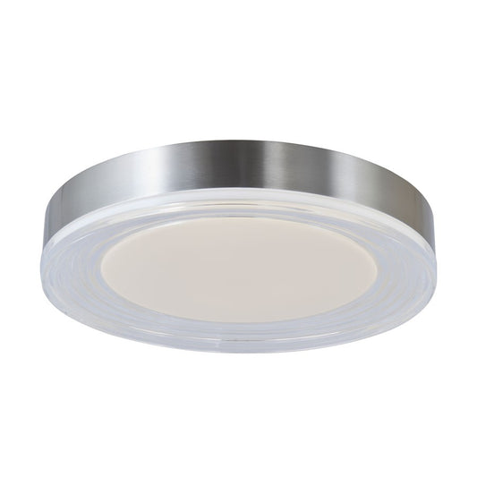 Abra Lighting Waves 1Lt 16" Ribbed Acrylic Flushmount, Black - 30044M-MB-WAVES