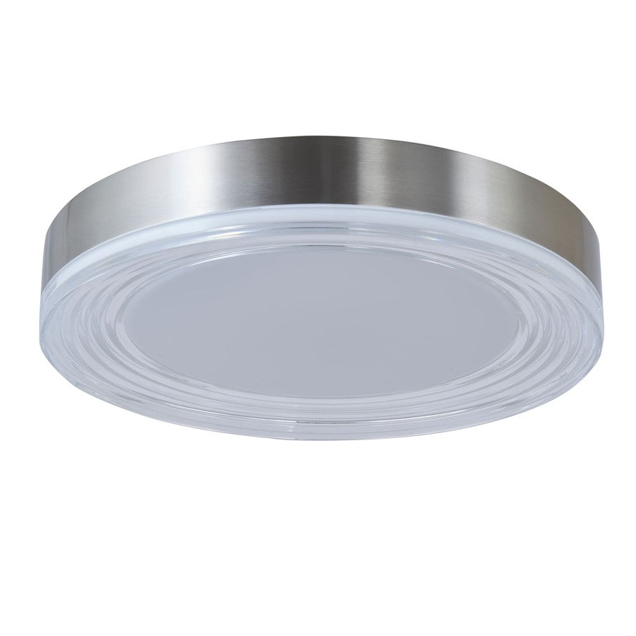 Abra Lighting Waves 1 Light 16" Ribbed Acrylic Flushmount, Black