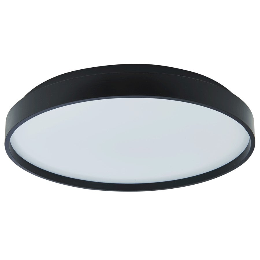 Abra Lighting Tambourine 1 Light 13" Flushmount, Black