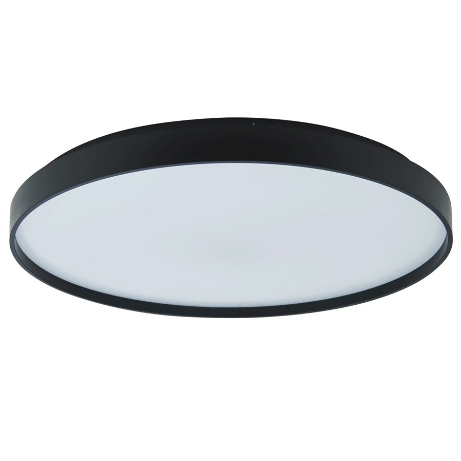 Abra Lighting Tambourine 1 Light 15" Flushmount, Black