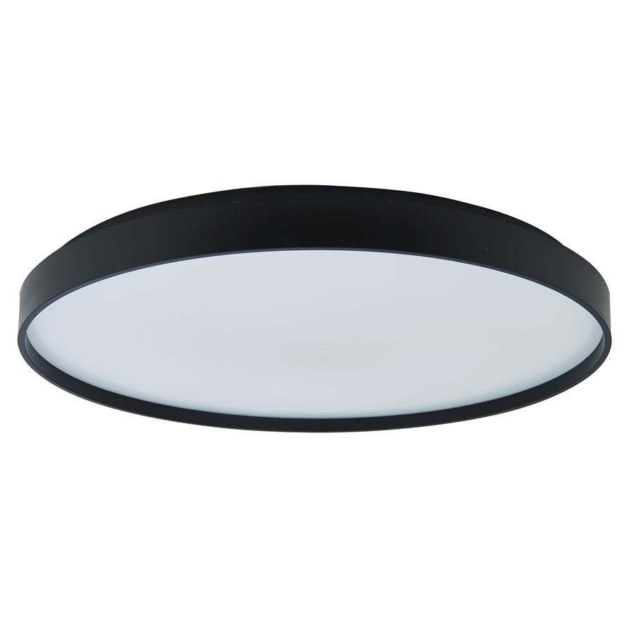 Abra Lighting Tambourine 1 Light 15" Flushmount, Black