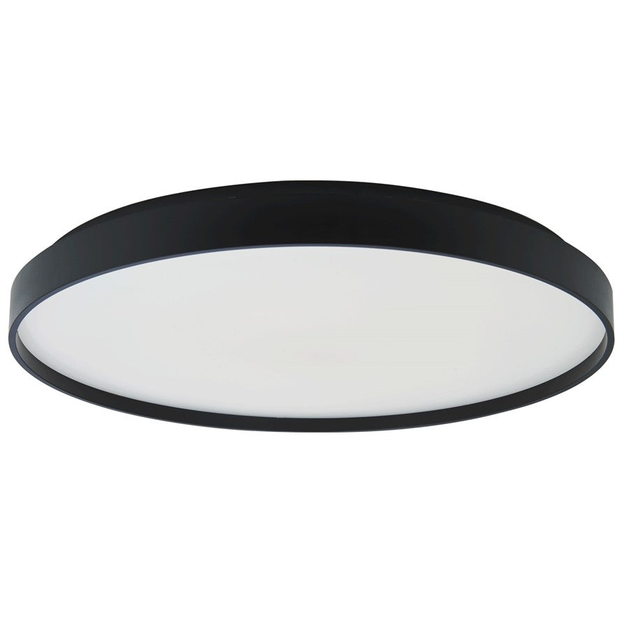 Abra Lighting Tambourine 1Lt 19" Flushmount, Black - 30054FM-BL-TAMBOURINE