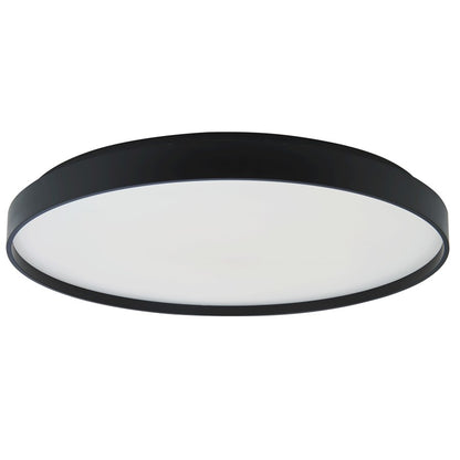 Abra Lighting Tambourine 1Lt 19" Flushmount, Black - 30054FM-BL-TAMBOURINE