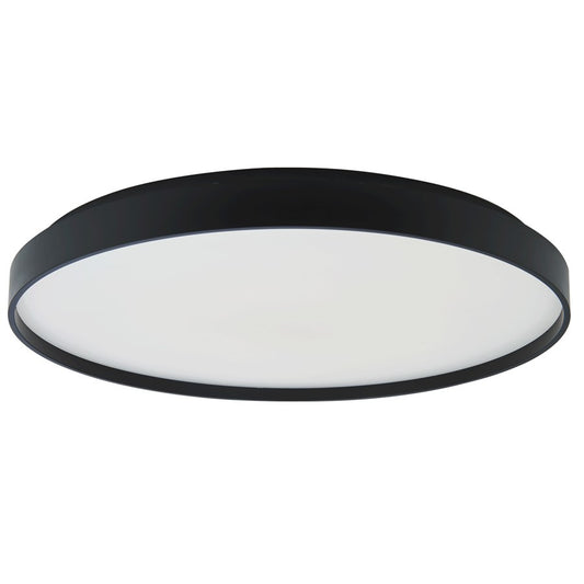 Abra Lighting Tambourine 1Lt 19" Flushmount, Black - 30054FM-BL-TAMBOURINE