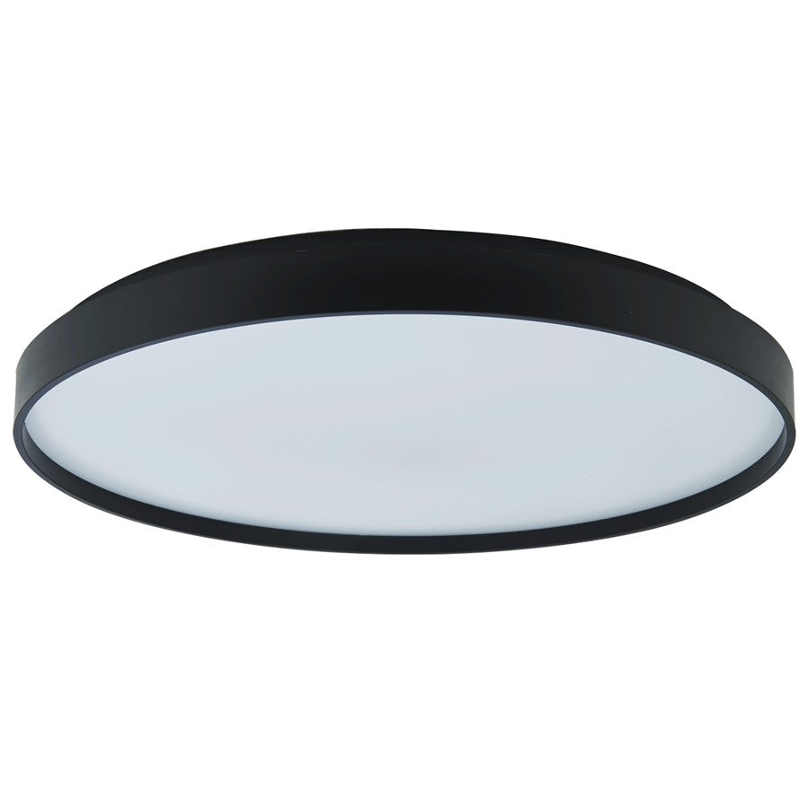 Abra Lighting Tambourine 1 Light 19" Flushmount, Black