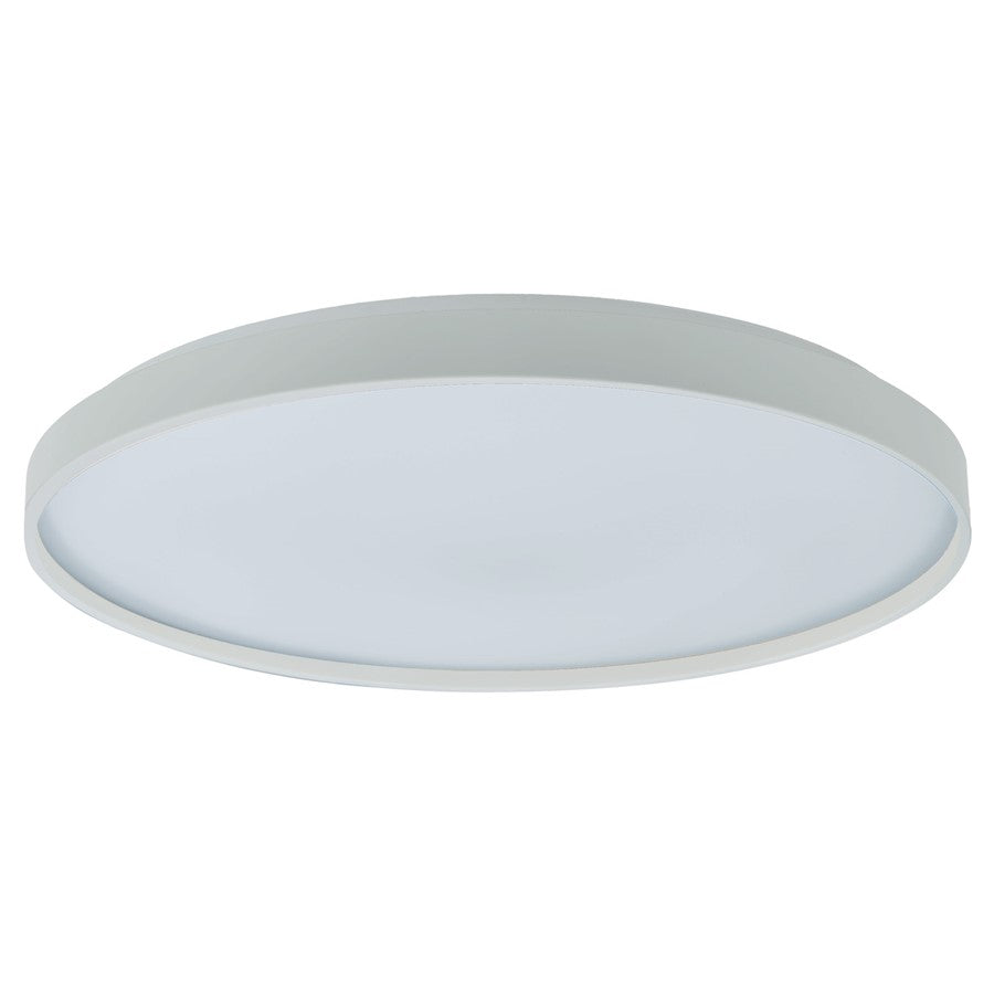 Abra Lighting Tambourine 1 Light 19" Flushmount, White