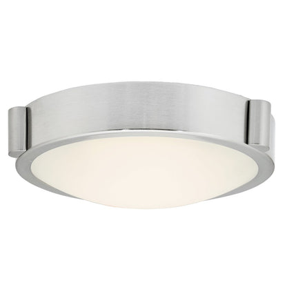 Abra Lighting Halo 1 Light 8" Frosted Flushmount, Nickel