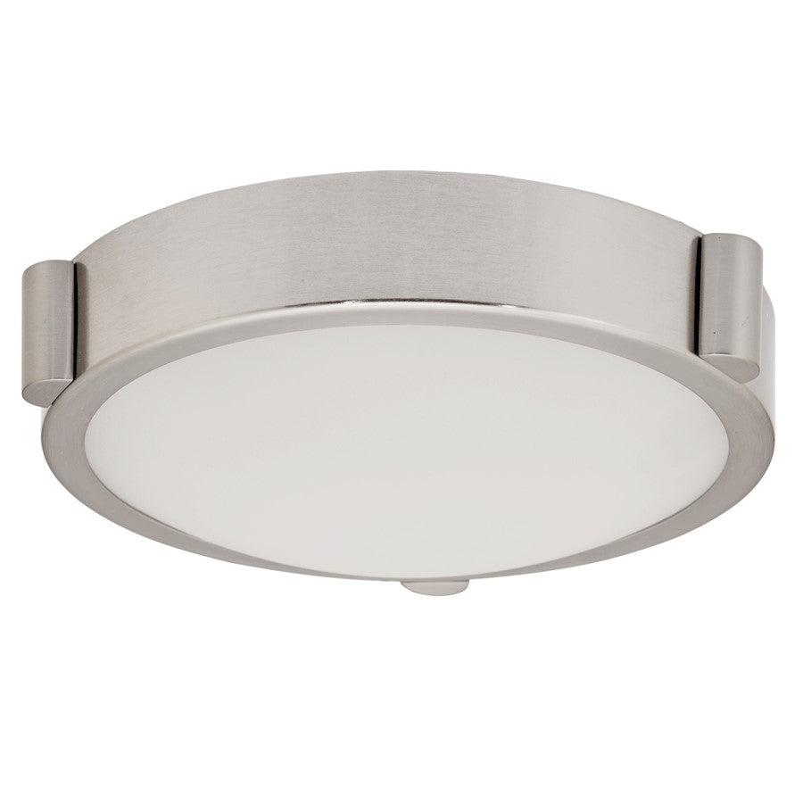 Abra Lighting Halo 1 Light 8" Frosted Flushmount, Nickel