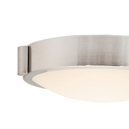 Abra Lighting Halo 1 Light 8" Frosted Flushmount, Nickel