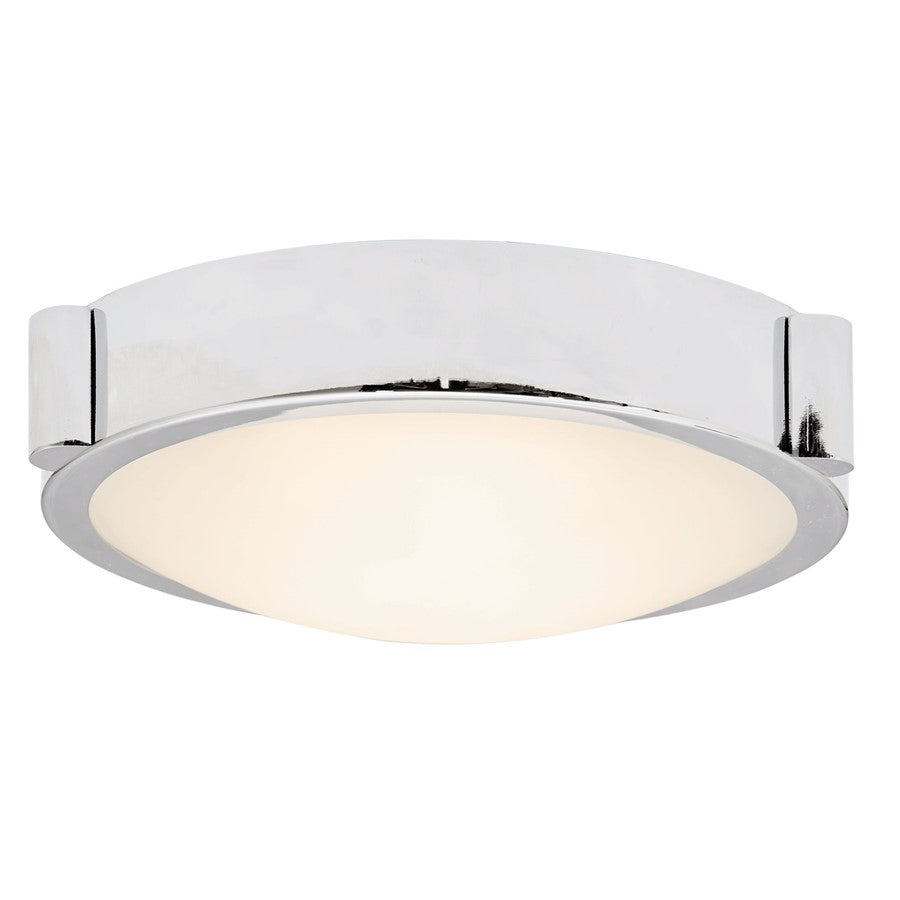 Abra Lighting Halo 1Lt 8" Frosted Flushmount, Chrome - 30064FM-CH-HALO