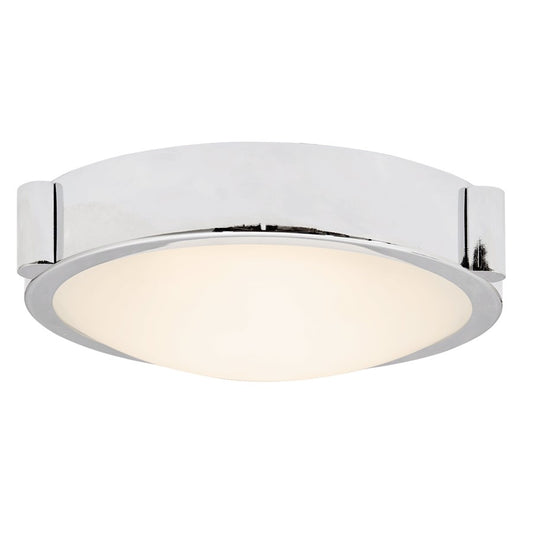 Abra Lighting Halo 1Lt 8" Frosted Flushmount, Chrome - 30064FM-CH-HALO