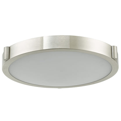 Abra Lighting Halo 1 Light 11" Frosted Flushmount, Nickel