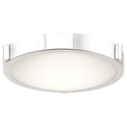 Abra Lighting Halo 1Lt 11" Frosted Flushmount, Chrome - 30065FM-CH-HALO