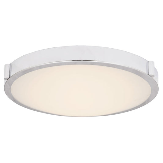 Abra Lighting Halo 1Lt 13" Frosted Flushmount, Chrome - 30066FM-CH-HALO