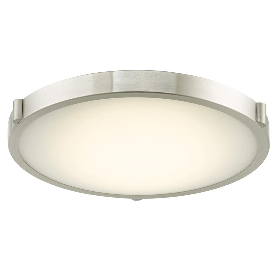 Abra Lighting Halo 1Lt 17" Frosted Flushmount, Nickel - 30067FM-BN-HALO