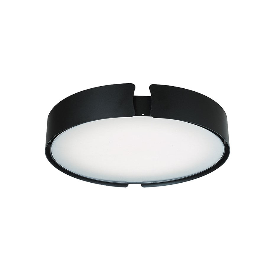 Abra Lighting Mystic 1Lt 14" Split Frame Flushmount, Black - 30069FM-BL-MYSTIC