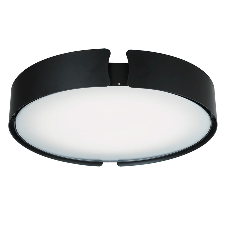 Abra Lighting Mystic 1 Light 14" Split Frame Flushmount, Black